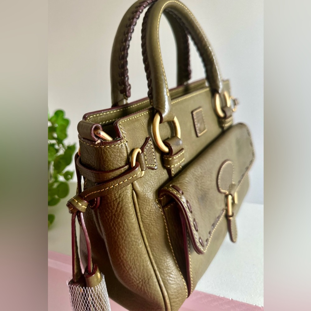 Dooney & Bourke Florentine Medium Pocket Satchel in Moss - Picture 10 of 16